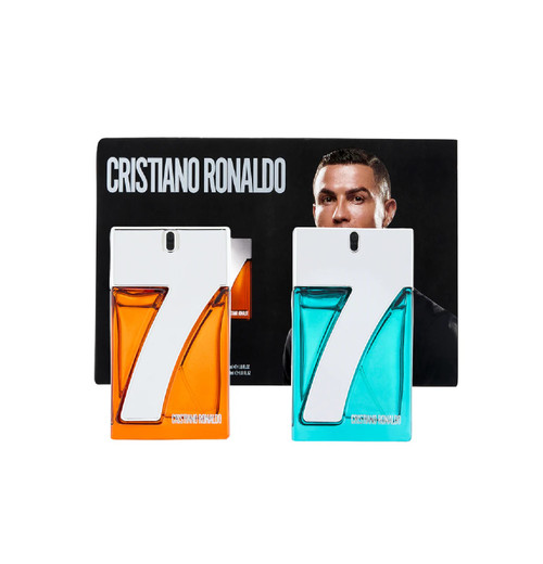CRISTIANO RONALDO CR7 DUO 2 PCS SET FOR MEN: ORIGINS 1 OZ EAU DE TOILETTE SPRAY + FEARLESS 1 OZ EAU DE TOILETTE SPRAY