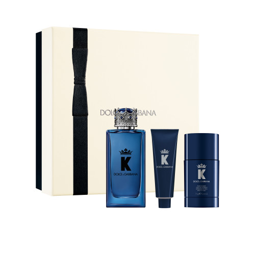 DOLCE & GABBANA 'K' 3 PCS SET FOR MEN: 3.3 EAU DE PARFUM SPRAY + 1.69 SHOWER GEL + 2.6 DEODORANT STICK