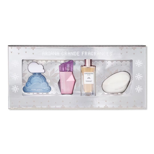 ARIANA GRANDE 4 * 7.5 ML PARFUM MINI SET FOR WOMEN: CLOUD + MOD VANILLA + R.E.M. CHERRY ECLIPSE + LOVENOTES PINK WOODS