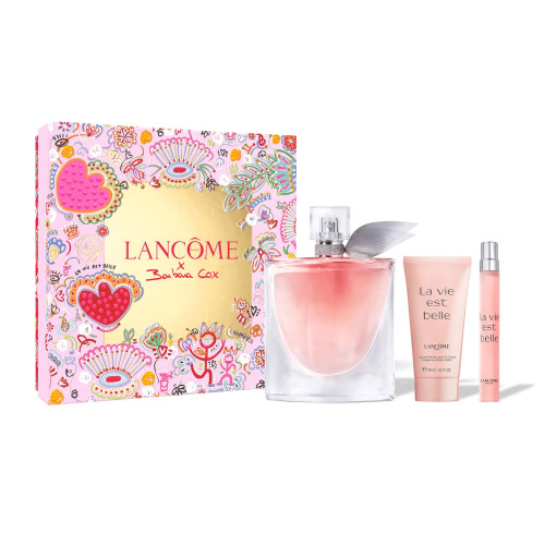 LANCOME LA VIE EST BELLE 3 PCS SET FOR WOMEN: 3.4 EAU DE PARFUM SPRAY + 0.34 EAU DE PARFUM SPRAY + 1.6 BODY LOTION
