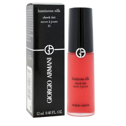 ARMANI LUMINOUS SILK CHEEK TINT 0.4 LIQUID BLUSH #41 FLAMING RED
