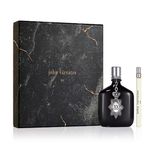 JOHN VARVATOS XX 2 PCS SET FOR MEN: 4.2 EAU DE TOILETTE SPRAY + 0.33 EAU DE TOILETTE TRAVEL SPRAY PEN