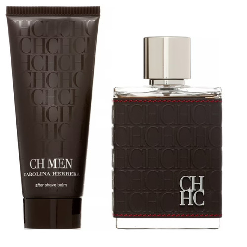 CAROLINA HERRERA CH MEN 2 PCS SET FOR MEN: 3.4 EAU DE TOILETTE SPRAY + 3.4 BODY LOTION