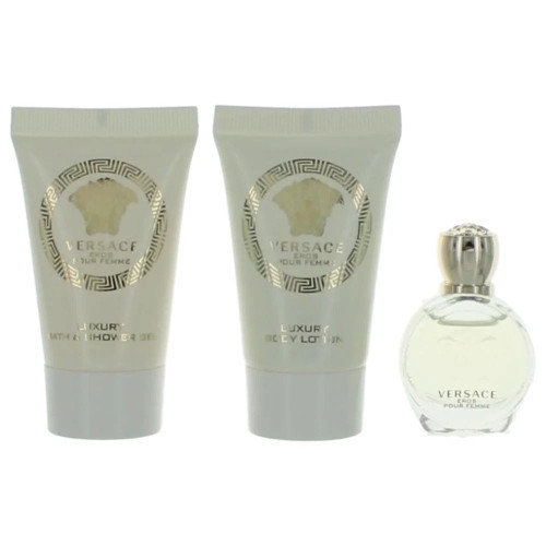 VERSACE EROS POUR FEMME 3 PCS SET: 0.17 EAU DE PARFUM + 0.8 SHOWER GEL + 0.8 BODY LOTION VERSACE EROS POUR FEMME 3 PCS SET: 0.17 EAU DE PARFUM + 0.8 SHOWER GEL + 0.8 BODY LOTION