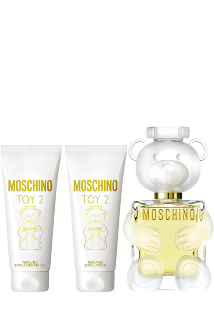MOSCHINO TOY 2 3 PCS SET FOR WOMEN: 1 OZ EAU DE PARFUM SPRAY + 1.7 BODY LOTION + 1.7 BODY LOTION