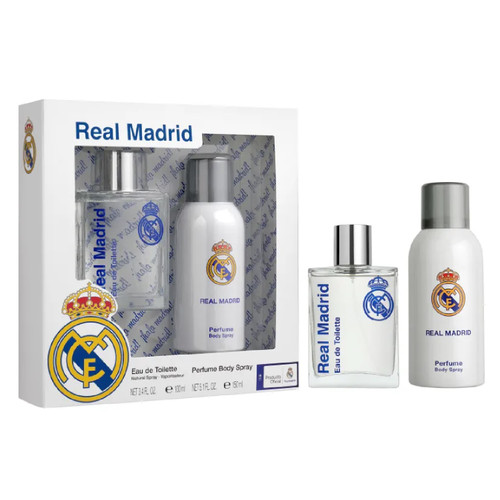 DISNEY REAL MADRID 2 PCS SET: 3.4 EAU DE TOILETTE SPRAY + 6.7 DEODORANT SPRAY