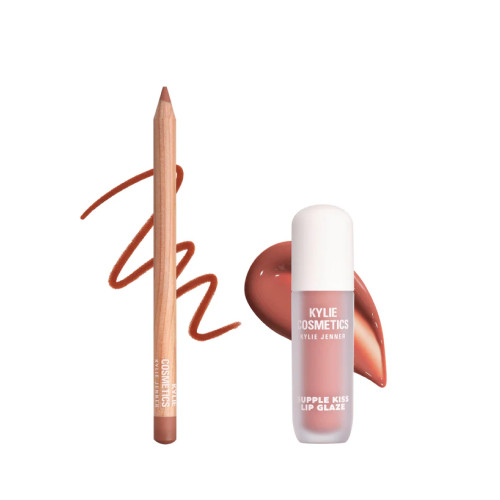 KYLIE JENNER 2 PCS SUPPLE KISS PRECISION LIP KIT #717 COCONUT 2.0: 0.10 SUPPLE KISS LIP GLAZE + 0.04 PRECISION POUT LIP LINER