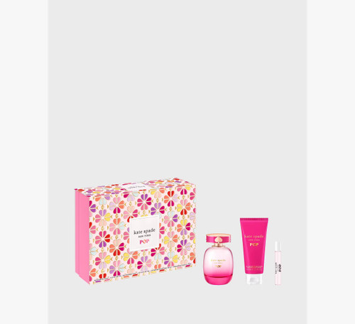 KATE SPADE POP 3 PCS SET FOR WOMEN: 3.3 EAU DE PARFUM SPRAY + 0.25 EAU DE PARFUM SPRAY + 3.3 BODY LOTION