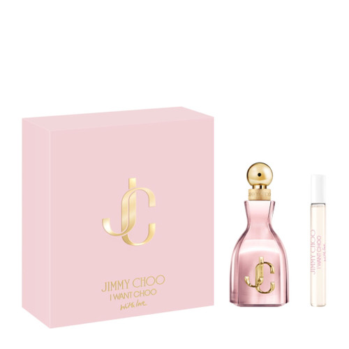 JIMMY CHOO I WANT CHOO WITH LOVE 2 PCS SET FOR WOMEN: 2 OZ EAU DE PARFUM SPRAY + 0.33 EAU DE PARFUM SPRAY