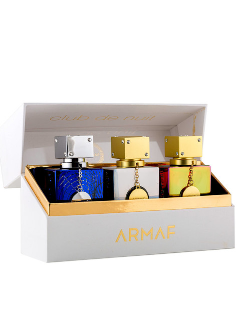 ARMAF CLUB DE NUIT 3 * 1 OZ PARFUM SPRAY SET: ICONIC + IMPERIALE + UNTOLD