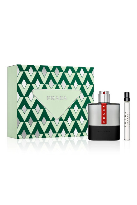 PRADA LUNA ROSSA CARBON 2 PCS SET FOR MEN: 3.3 EAU DE TOILETTE SPRAY + 0.33 EAU DE TOILETTE SPRAY.