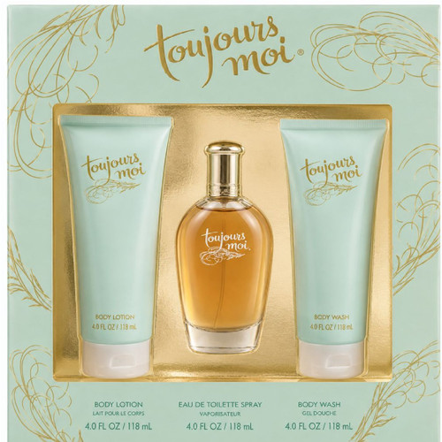 TOUJOURS MOI 3 PCS SET FOR WOMEN: 4 OZ EAU DE TOILETTE SPRAY + 4 OZ BODY LOTION + 4 OZ BODY WASH