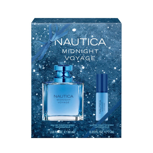 NAUTICA MIDNIGHT VOYAGE 2 PCS SET FOR MEN: 1.6 EAU DE TOILETTE SPRAY + 0.23 EAU DE TOILETTE SPRAY