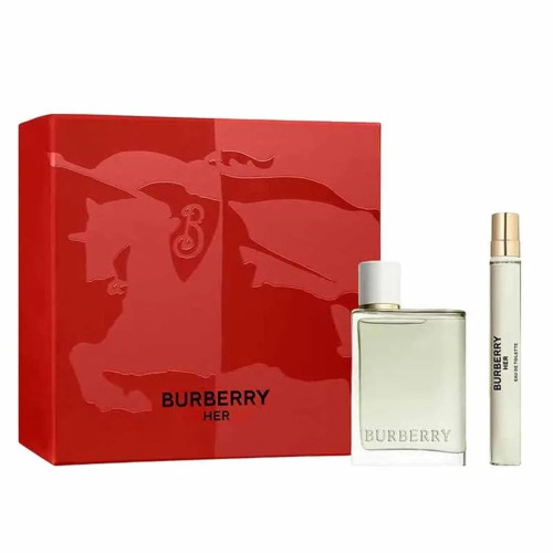 BURBERRY HER 2 PCS SET: 1.6 EAU DE TOILETTE SPRAY + 0.33 EAU DE TOILETTE SPRAY