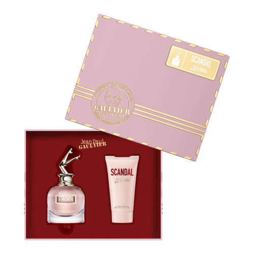 JEAN PAUL GAULTIER SCANDAL 2 PCS SET FOR WOMEN: 2.7 EAU DE PARFUM SPRAY + 2.5 BODY LOTION (HARD BOX)