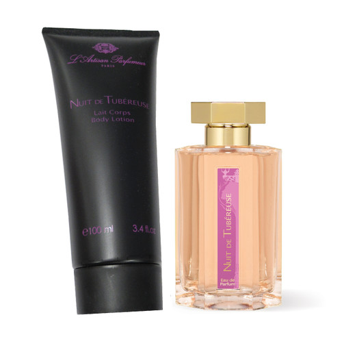 L'ARTISAN NUIT DE TUBEREUSE 2 PCS SET: 3.4 EAU DE PARFUM SPRAY + 3.4 BODY LOTION