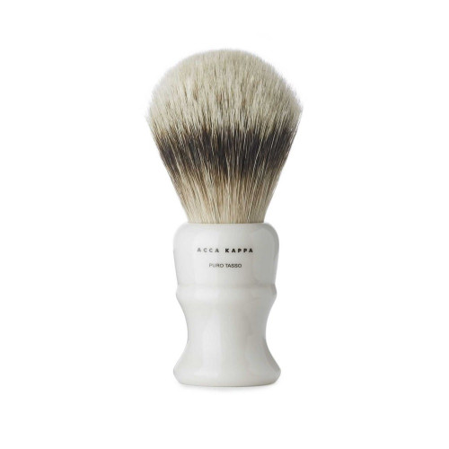 ACCA KAPPA NATURAL BRISTLES SHAVING BRUSH IVORY COLOR PURE BADGER – MEDIUM