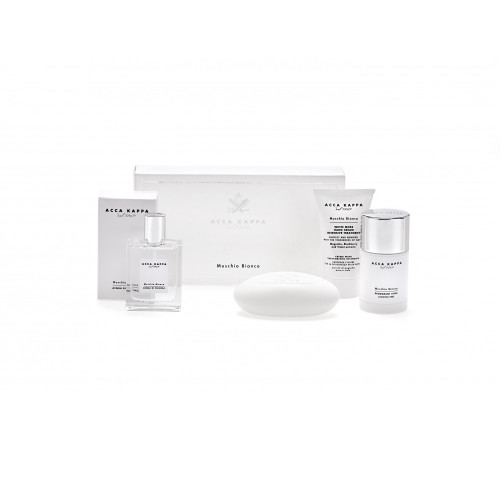 ACCA KAPPA WHITE MOSS 4 PCS GIFT SET: 1.7 EAU DE COLOGNE + 2.5 HAND CREAM + 2.5 DEODORANT STICK + 5.3 SOAP