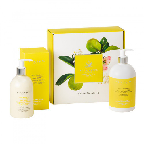 ACCA KAPPA GREEN MANDARIN 2 PCS GIFT SET: 16.9 SHOWER GEL + 10.2 BODY LOTION