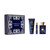 VERSACE DYLAN BLUE 3 PCS SET FOR MEN: 3.4 EAU DE TOILETTE SPRAY + 0.34 EAU DE TOILETTE TRAVEL SPRAY + 5 OZ SHOWER GEL