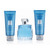 AZZARO CHROME 3 PCS SET FOR MEN: 3.3 EAU DE TOILETTE SPRAY + 2 * 2.5 HAIR AND BODY SHAMPOO