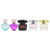VERSACE 5 PCS MINI SET FOR WOMEN: YELLOW DIAMOND  5 ML EAU DE TOILETTE + BRIGHT CRYSTAL 5 ML EAU DE TOILETTE + CRYSTAL NOIR 5 ML EAU DE TOILETTE + DYLAN PURPLE 5 ML EAU DE PARFUM + DYLAN TURQUOISE 5 ML EAU DE TOILETTE