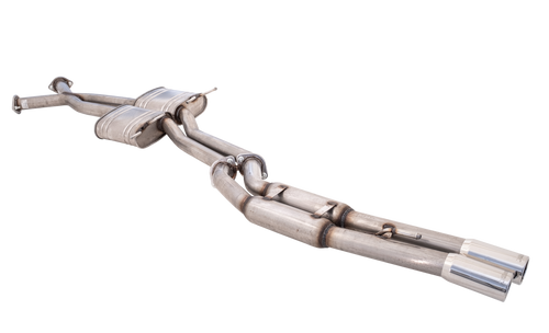 VT-VZ SS SEDAN 1997-2006 X-FORCE TWIN 2.5" CAT BACK SYSTEM WITH HOT DOG REAR MUFFLERS