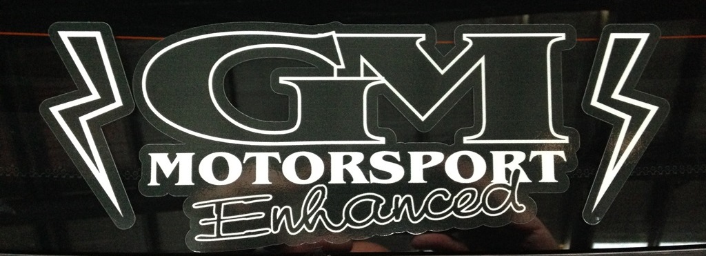 GM Motorsport Enhanced Decal Black & White