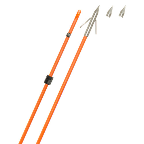 Fin Finder Raider Pro Bowfishing Arrow Orange with Big Head Pro Point