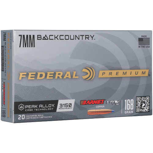 FED GLD MDL BARN 7MM BC 168GR 20 Rounds