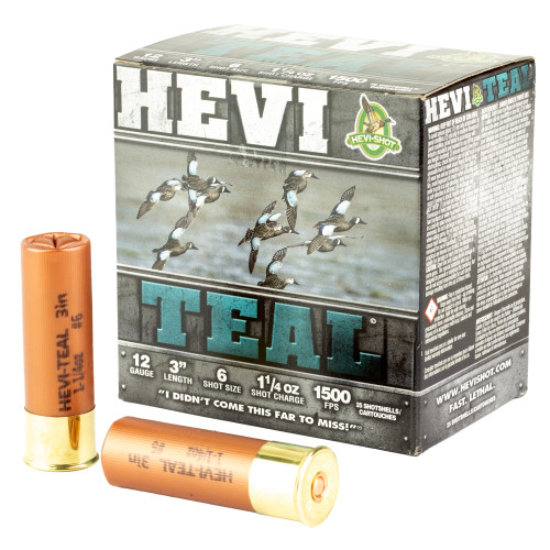HEVI TEAL 12GA 3 #6 25 Rounds