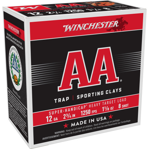 WIN AA SH 12GA 2.75 #8 25 Rounds