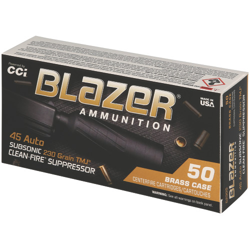 CCI BLAZER BRASS 45ACP SUP 230GR TMJ 50 Rounds