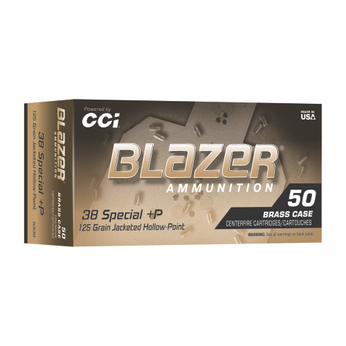 BLAZER .38 SPL+P 125GR JHP 50 Rounds