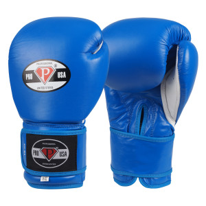 PRO USA Professional Hook-N-Loop Boxing Gloves Leather -Royal Blue PRO USA Professional Hook-N-Loop Boxing Gloves Leather -Royal Blue