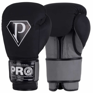 PRO Boxing Gloves Matte Black Leather PRO Boxing Gloves Matte Black Leather