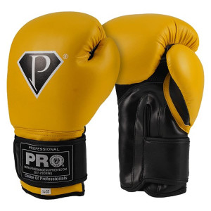 PRO Boxing Gloves Yellow Black Deluxe Series PRO Boxing Gloves Yellow Black Deluxe Series