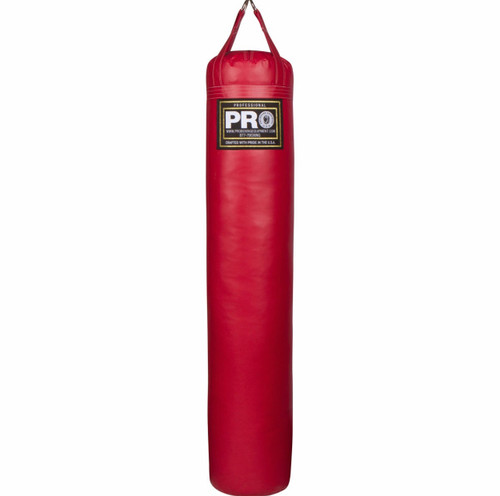 PRO Boxing 6 FT Muay Thai Boxing MMA Heavy Punching Bags 
High-Grade Chrome D-Ring Hardware (Maximizes Life)
Triple Stitched Straps and Seams
High grade skins for Easy Cleaning and Durability
Weight: Approximately 150 lbs 14" Diameter
Filled and ready for use
Weatherproof
Designed for institutional and gym use for boxing, MMA, kickboxing, Muay Thai, and other combat sports.
Made in USA out of heavy-duty Ripstop American vinyl with heavy duty straps that are made out of the same material, so you don’t need any chains. NO sand! Each bag is professionally stuffed with a high-density shredded material. 
FREE Lifetime Warranty Certificate
FREE standard shipping to the 48 contiguous United States and ultra LOW flat rate shipping to Alaska, Hawaii and U.S. Territories will apply. 

For additional information contact our sales department directly 8777269464