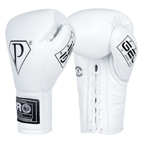 PRO GEL Lace Boxing Gloves -White