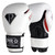 PRO GEL BOXING GLOVES -WHITE-BLACK-RED LEATHER