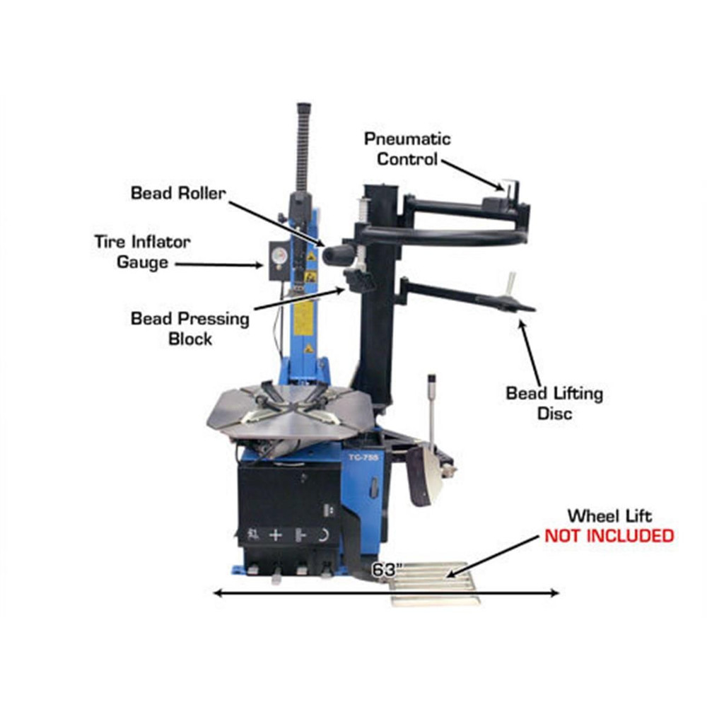 Atlas TC755 Tire Changer w/EZ Arm Atlas TC755 Tire Changer w/EZ Arm