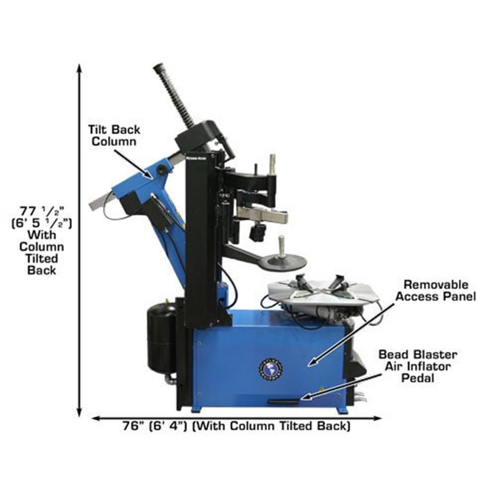 Atlas TC755 Tire Changer w/Dual Arms Atlas TC755 Tire Changer w/Dual Arms