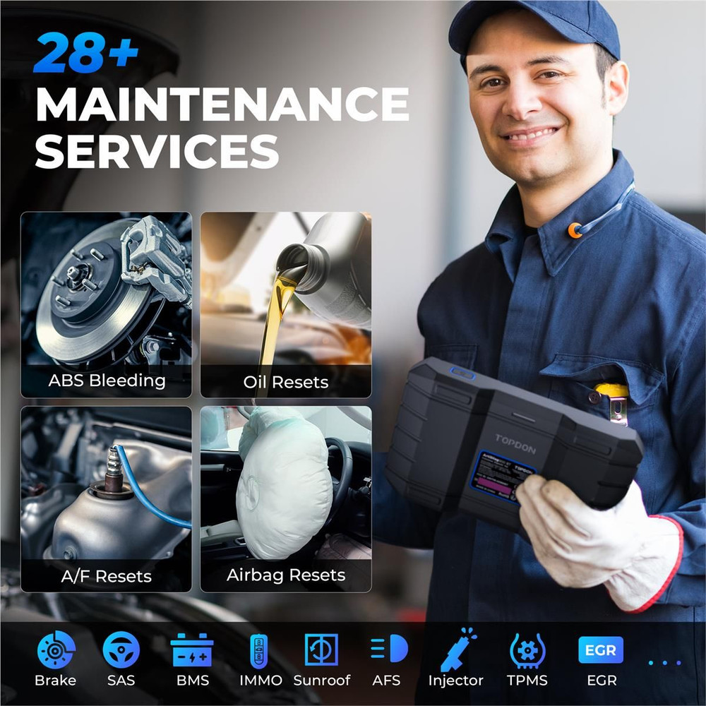 Topdon ArtiDiag900BT - 7" Bluetooth Scan Tool w/Serv Functions & Bi-Directional