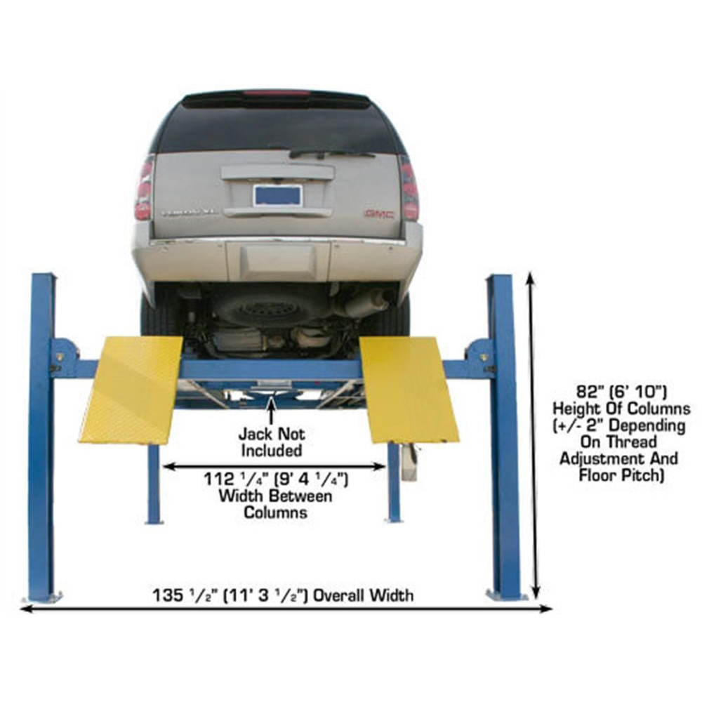 Atlas 412 12,000 lb. 4-Post Lift + RJ6 Rolling Jacks Combo Atlas 412 12,000 lb. 4-Post Lift + RJ6 Rolling Jacks Combo