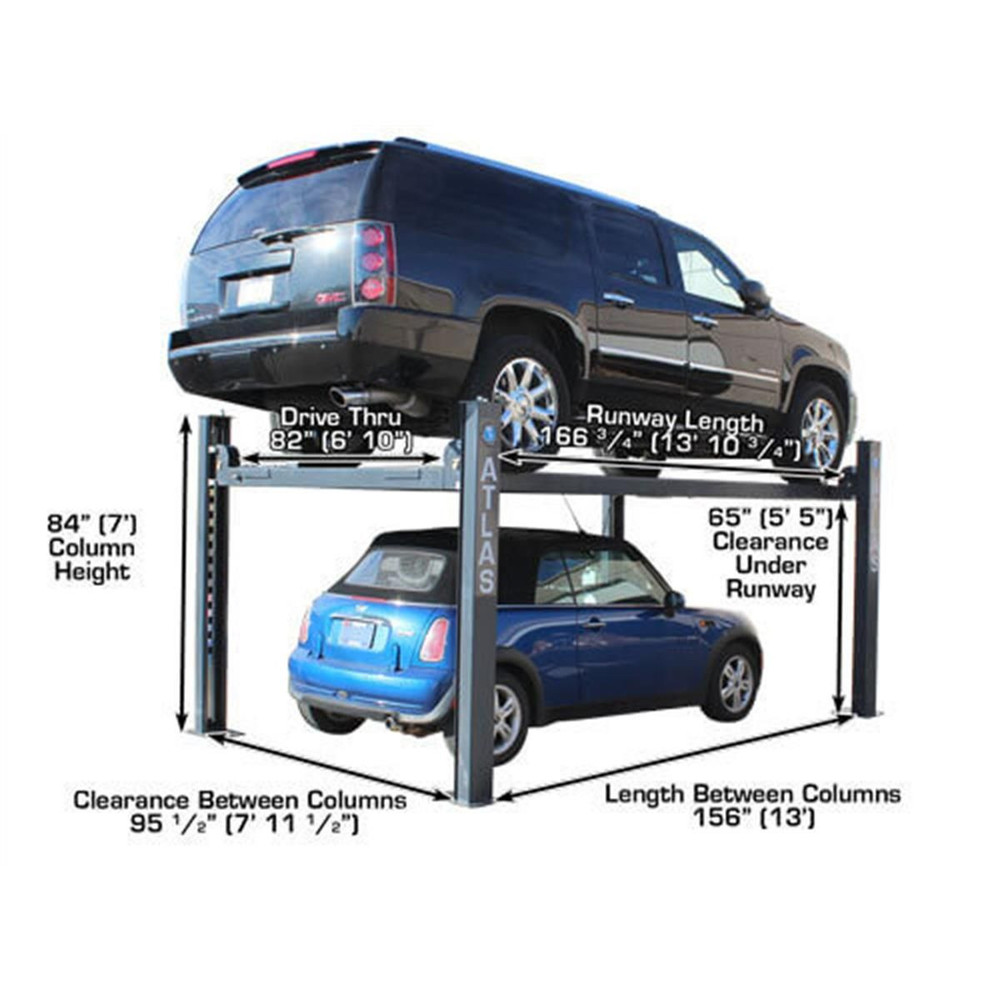 Atlas Premium 408SL 4 Post Lift + RJ35 Sliding Jacks Combo Atlas Premium 408SL 4 Post Lift + RJ35 Sliding Jacks Combo