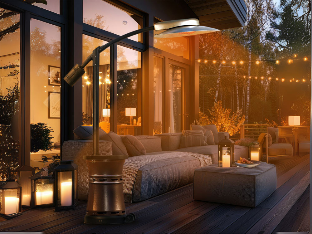 Paragon Outdoor 32,000 BTU Arc Cantilever Infrared Patio Heater - Hammered Bronze Paragon Outdoor 32,000 BTU Arc Cantilever Infrared Patio Heater - Hammered Bronze