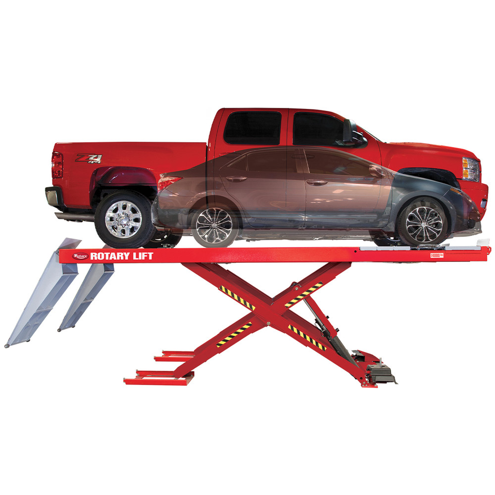 Rotary XA14-EL 14,000 lb ALI Certified Alignment Scissor Lift + Rolling Jacks