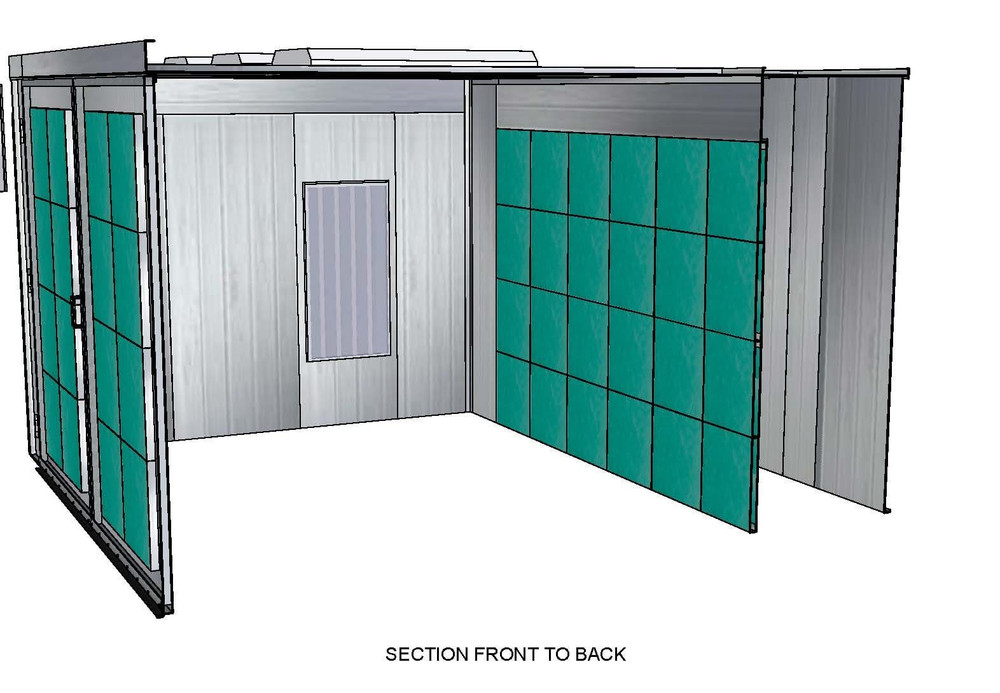 Tuxedo PBMC13813 Motorcycle Paint Booth - Made in USA Tuxedo PBMC13813 Motorcycle Paint Booth - Made in USA