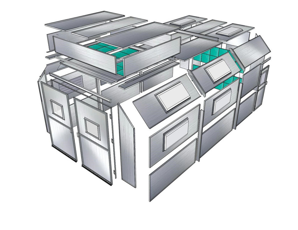 Tuxedo PBSD14927-HSD Semi Down Horseshoe Exhaust Paint Booth with Heater - Made in USA