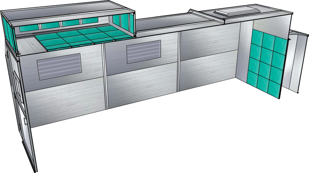 Tuxedo PBSD141129B Semi Down Air Intake Box Paint Booth - Made in USA